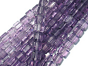 玻璃方型珠4*4mm-紫(10入)