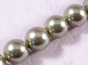 A級貝殼珍珠-6mm灰金彩