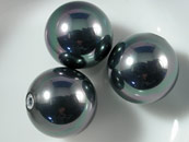 A級貝殼珍珠半洞(1入)12mm-黑彩