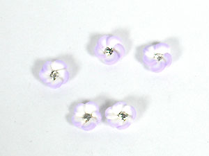 手工特製花~6#梅花鑽-淺紫+白色