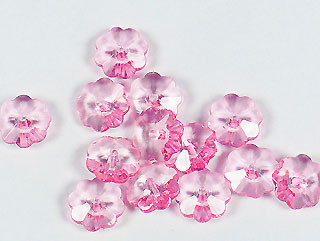 壓克力8瓣珠-粉紅色-10mm