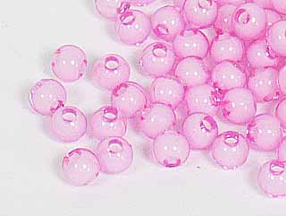 圓形珠中珠-粉紅色-4mm