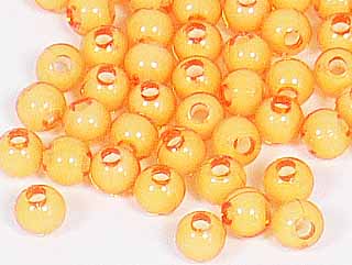 圓形珠中珠-橘色-4mm
