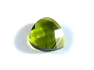 6012扁圆水滴水晶-橄榄绿228-15*14mm