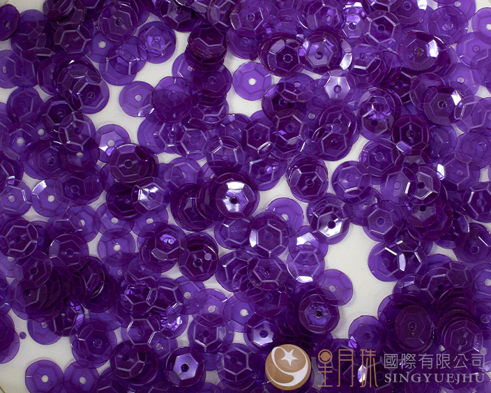 透明亮片-紫 6.5mm