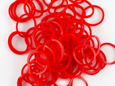 單色皮筋橡圈組-紅(半公斤)
