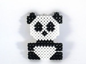 串珠材料包1156扁双面熊猫-3mm糖果珠