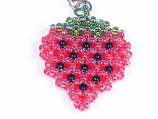 串珠材料包1307~扁~雙面草莓-11/0日本玻璃珠