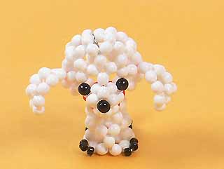 串珠材料1398白貴賓狗-3mm糖果珠
