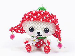 串珠材料包1439大头草莓熊-11/0日本玻璃珠