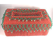 串珠材料包882聖誕蕾絲面紙盒-6mm仿珍珠