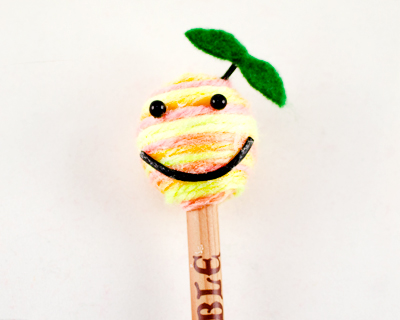 DIY木珠鉛筆材料包-微笑蘋果