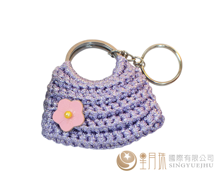 DIY閃亮亮半月包吊飾-1入紫