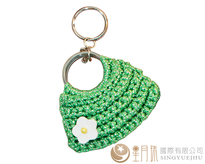 DIY閃亮亮半月包吊飾-1入綠