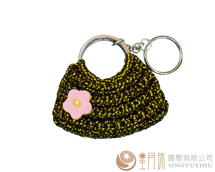 DIY閃亮亮半月包吊飾-1入黑