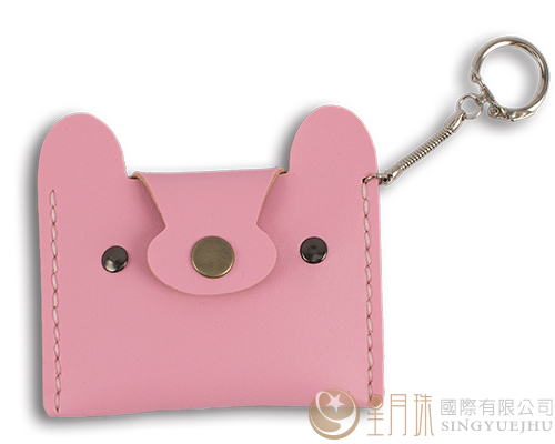 合成皮熊熊卡套-粉紅07(B004)