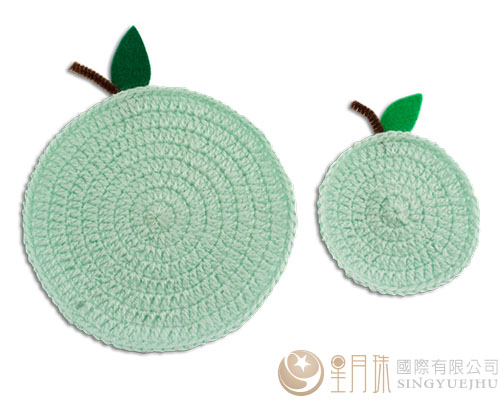 蘋果杯鍋墊材料包-粉綠1入(C0040)