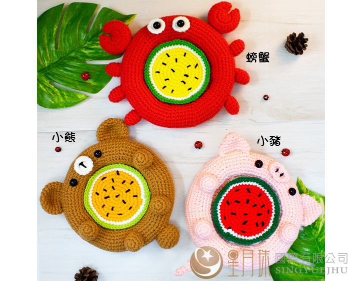 動物西瓜杯墊-1入(C0075)