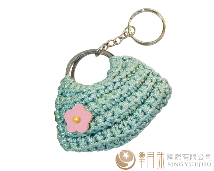 DIY閃亮亮半月包吊飾-1入水藍(C0074) 