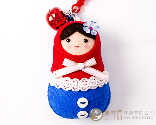 俄羅絲娃娃不織布鎖圈材料包-紅色(D0014)