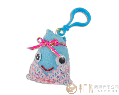手縫包粽(中)扣環吊飾-淺藍(D0012)