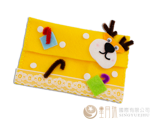 DIY不織布-可愛聖誕面紙套-黃色(D0034)
