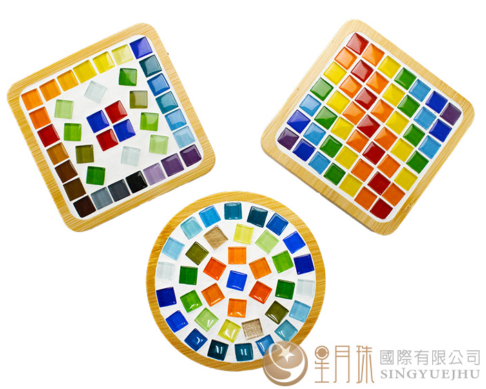 馬賽克玻璃鑲嵌創作材料包-1入(方型)(Z0017)