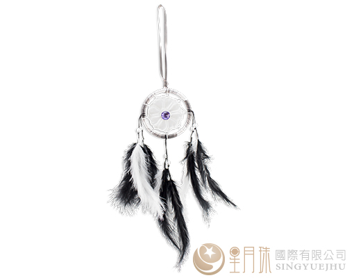 DIY花の捕夢網 -1入(黑色)(N002)