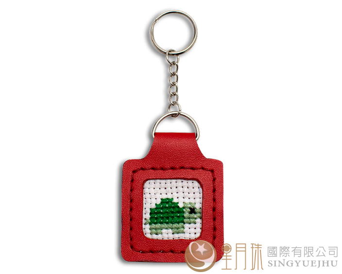十字繡鑰匙圈-紅5(K001)