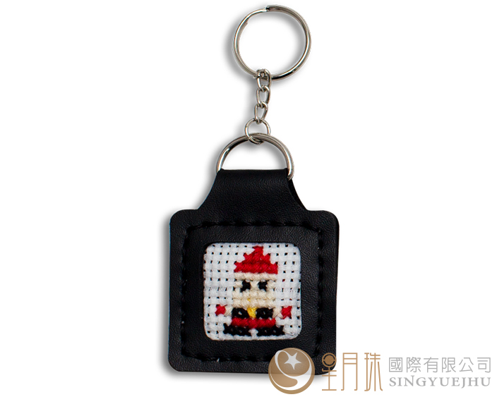 十字繡鑰匙圈-黑1(K001)