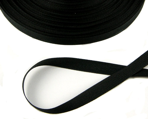 三分羅紋帽帶-10尺-黑色