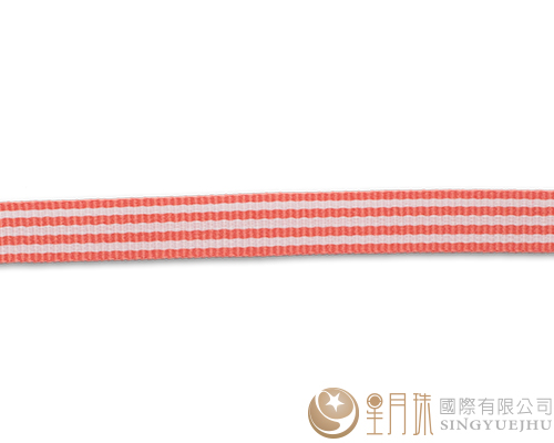 條紋-羅紋緞帶-3分-75尺 粉紅