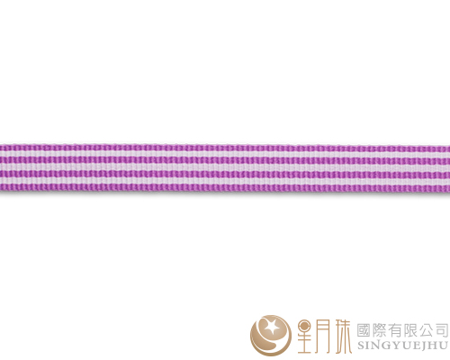 條紋-羅紋緞帶-3分-75尺 淺紫