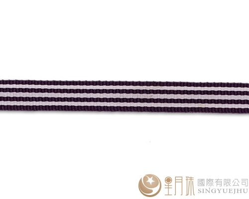 條紋-羅紋緞帶-3分-75尺 深紫