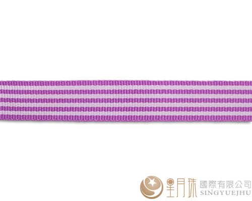 條紋-羅紋緞帶-5分-75尺 粉紫