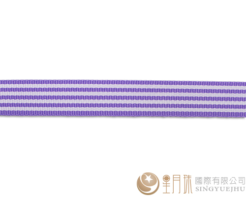 條紋-羅紋緞帶-5分-75尺 淺紫