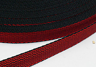 織帶-13mm-黑+紅色