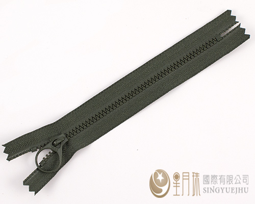 塑鋼拉鍊-15cm-軍綠